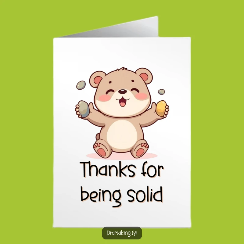 Free Printable Thank You Card: Juggling Bear Cub, Fun Downloadable Gift!