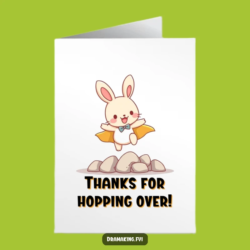 Free Printable Thank You Card: Super Bunny Thanks - Humorous Gift