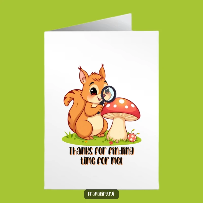 Free Printable Thank You Card: Squirrel's Curiosity - Funny Gratitude Downloadable!