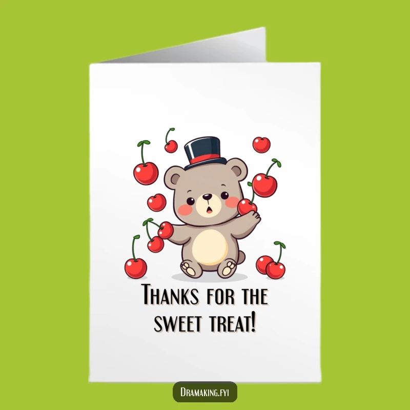 Top Hat Thanks: Free Printable Card from a Juggling Bear!