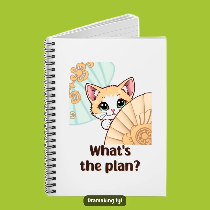 Funny Cat Peeking Notebook - Jot Down Secrets with a Curious Cat