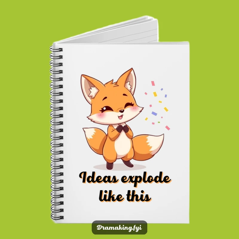 Funny Fox Journal: Dramatic Confetti Notebook for Creative Ideas