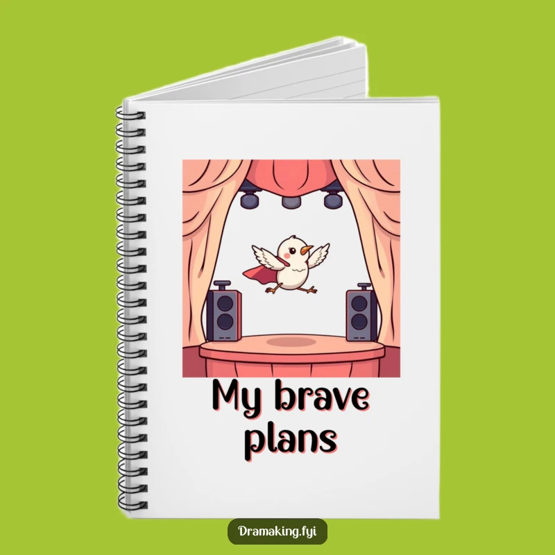 Funny Hero Bird Leaping Notebook: Record Dramatic Adventures