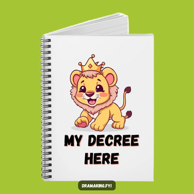 Funny Lion Cub Crown Notebook: Hilarious Journal for Ideas, Perfect Funny Gift!