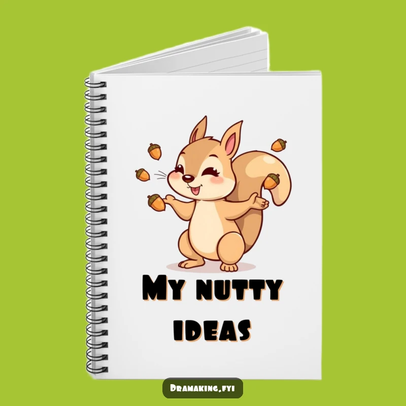 Funny Squirrel Acorn Notebook: Dramatic Character Journal for Plans