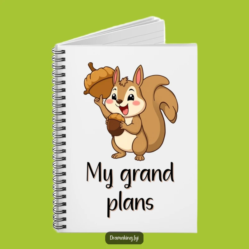 Funny Squirrel Acorn Notebook - Journal Your Triumphs with Theatrical Flair
