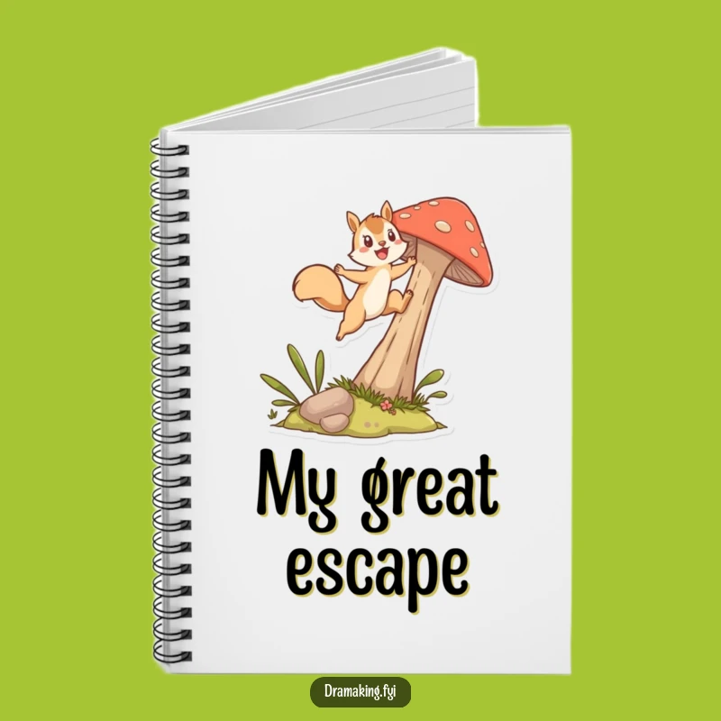 Funny Squirrel Mushroom Leap Notebook: Energetic Character Journal for Ideas