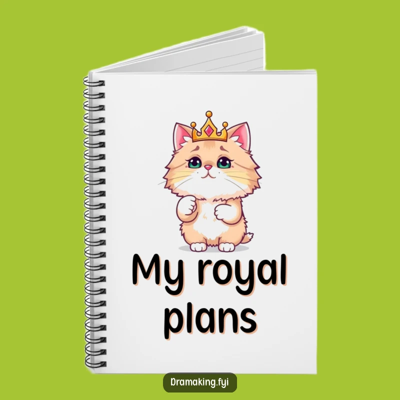 Funny Royal Cat Notebook: Hilarious Journal for Regal Thoughts Gift