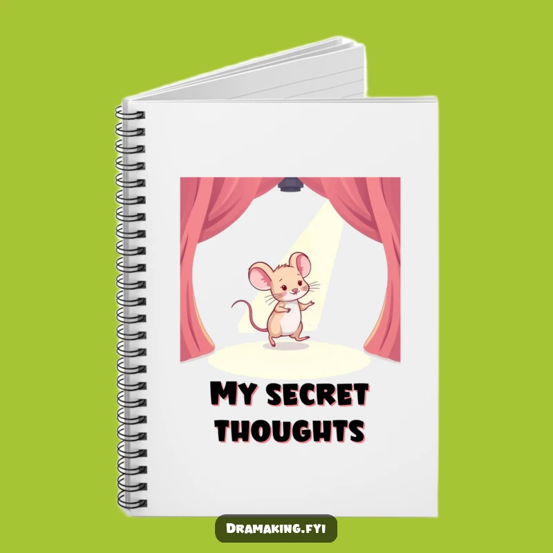 Funny Mouse Stage Notebook: Timid Performer Spotlight Journal Gift