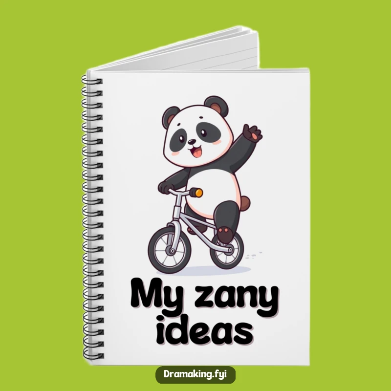 Funny Panda Unicycle Notebook - Hilarious Circus Journal, Perfect Funny Gift