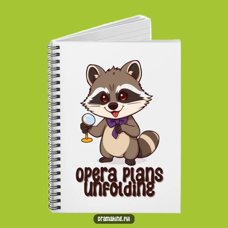 Funny Raccoon Notebook: Mischievous Opera Journal, Hilarious Theater Gift