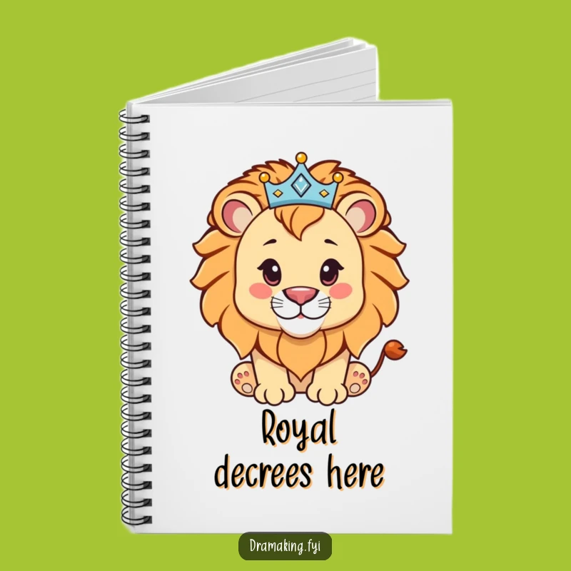 Funny Lion Cub Crown Notebook: Sparkly Journal for Regal Thoughts & Ideas!