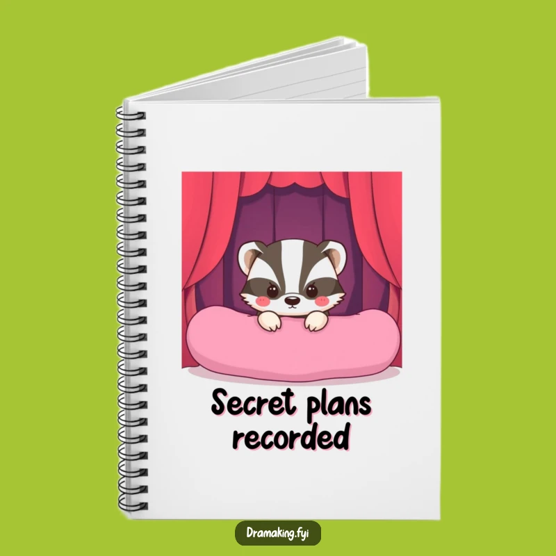 Funny Shy Badger Stage Notebook: Jot Down Ideas with Hilarious Anticipation