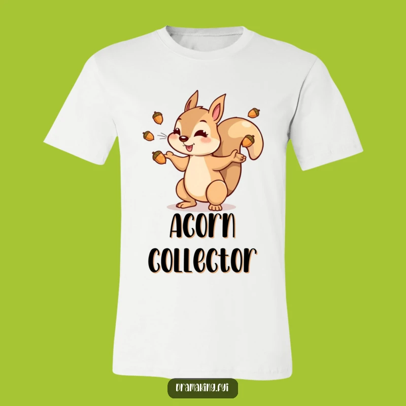 Funny Squirrel Acorn T-Shirt: Dramatic Character Tee for Hoarders