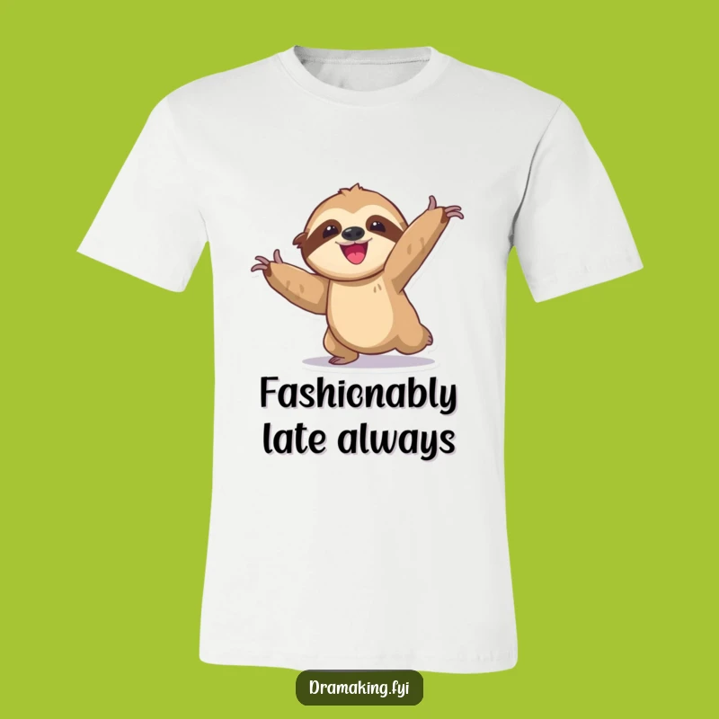 Funny Sloth T-Shirt: Exaggerated Pose, Slow Delight, Hilarious Animal Tee