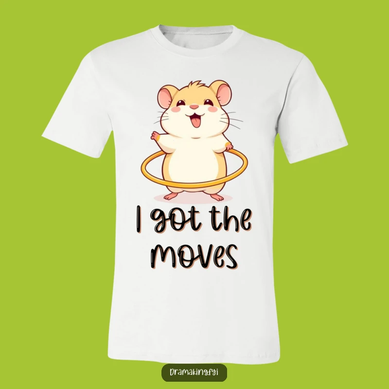 Funny Hamster Hula Hoop Shirt: Energetic Pet Action Tee