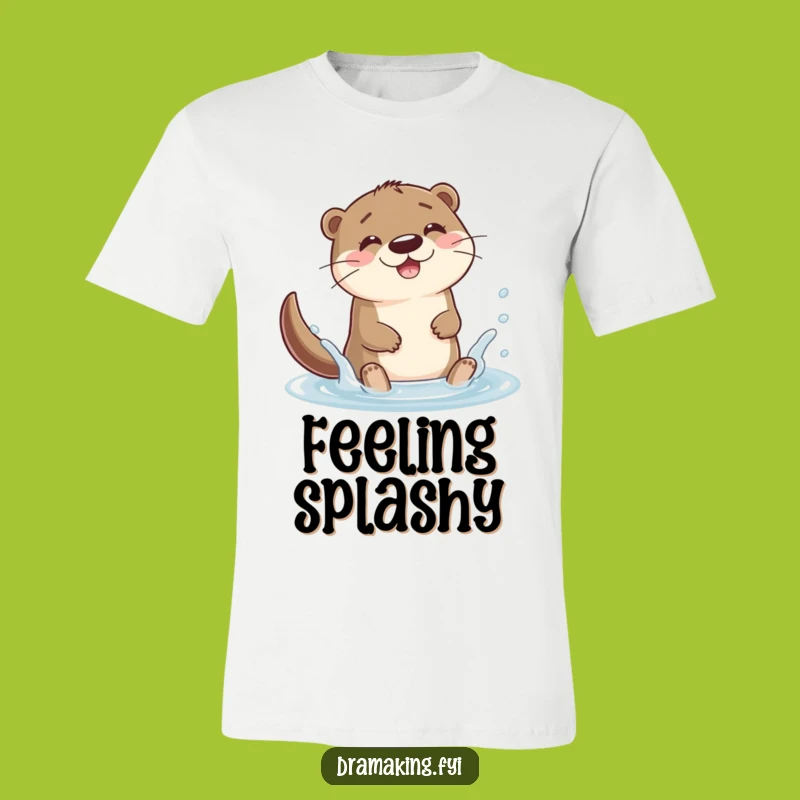 Funny Otter Splash T-Shirt: Joyful & Playful Tee for Happy Souls!