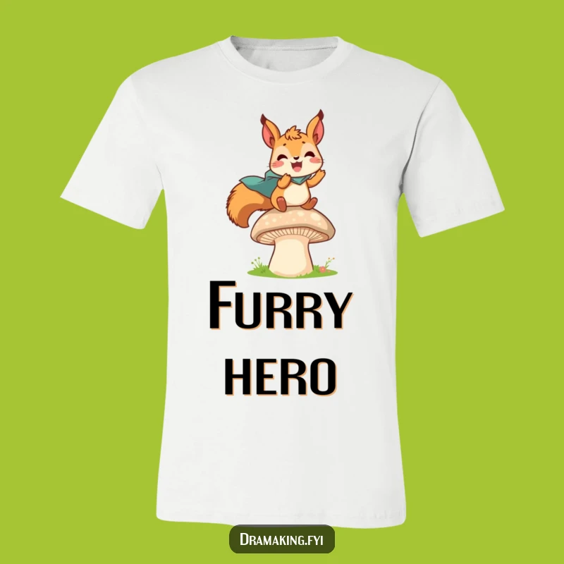 Funny Hero Squirrel T-Shirt: Take Flight with Superhero Style