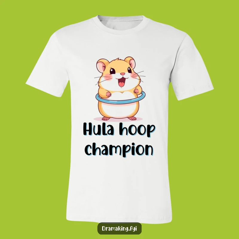 Funny Hamster Hula Hoop T-Shirt: Energetic & Humorous Pet Apparel Gift