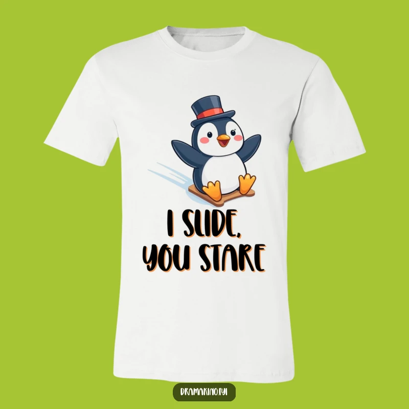 Funny Penguin Top Hat T-Shirt: Hilarious Icy Adventure Tee, Perfect Funny Gift!