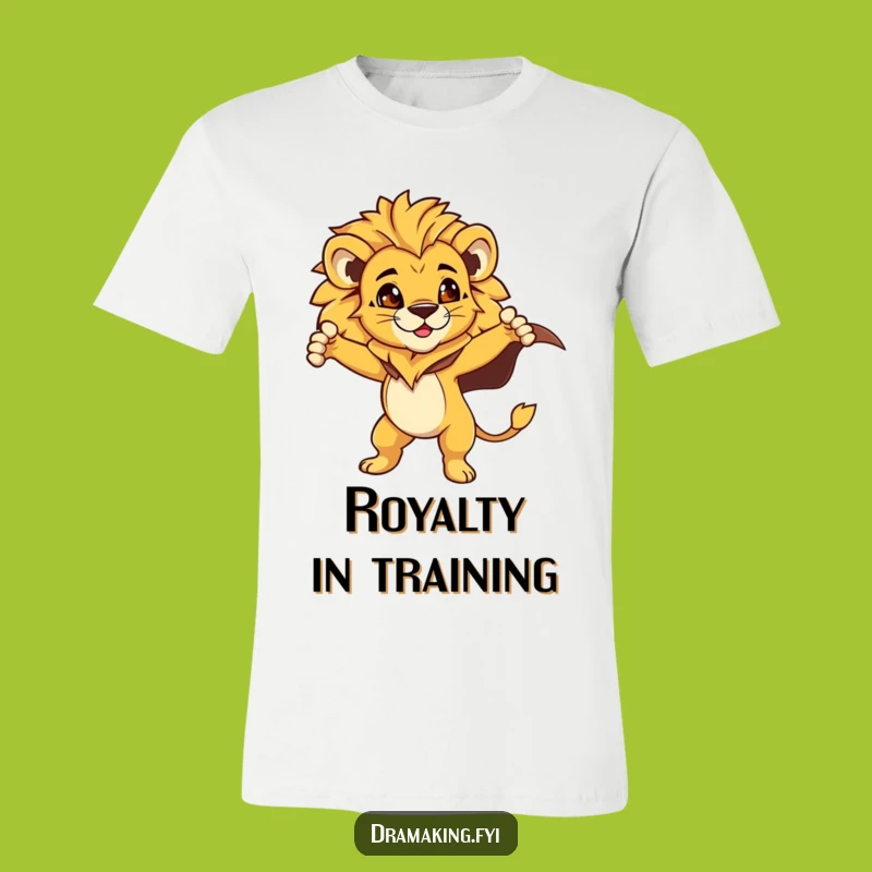 Funny Lion Cub Cape Tee: Bold Heroic Style, Perfect Funny Gift