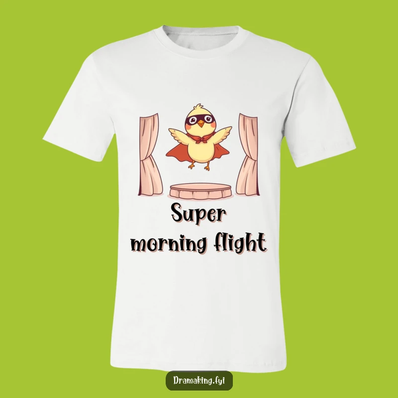 Funny Hero Bird T-Shirt: Dramatic Avian Action Gift for Bird Fans
