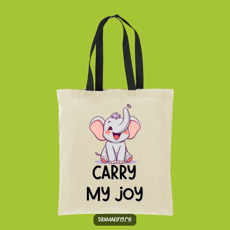 Funny Elephant Trumpet Tote Bag: Carry Your Essentials with Theatrical Joy