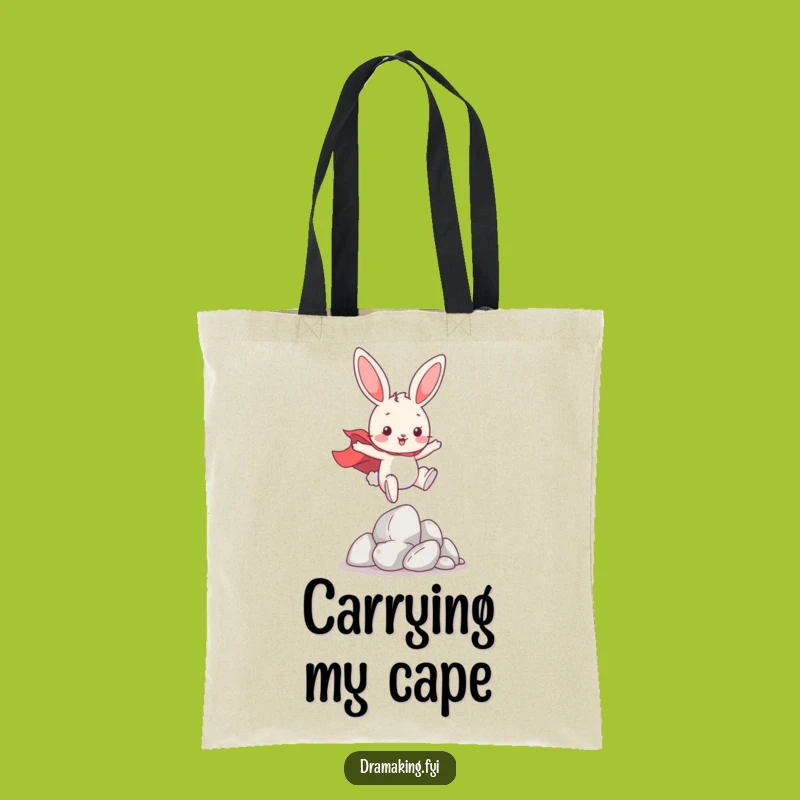 Funny Hero Bunny Tote Bag: Carry Your Adventures with Playful Style