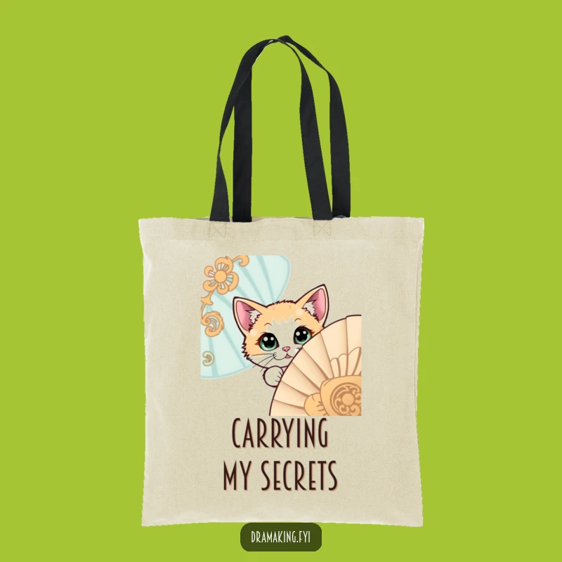 Funny Cat Peeking Tote Bag - Carry Your Curiosity in Style