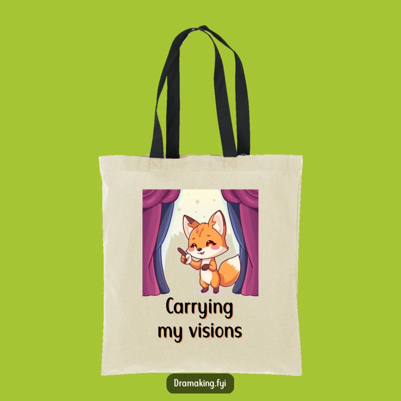 Funny Fox Stage Director Tote Bag: Carry Your Dreams with Funny Flair!