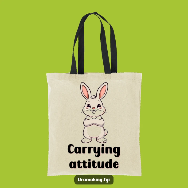 Funny Dramatic Bunny Tote: Carry Your Confidence Everywhere