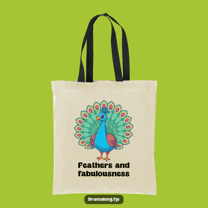 Funny Flared Tail Peacock Tote Bag - Stylish & Hilarious Bird Accessory, Perfect Funny Gi f