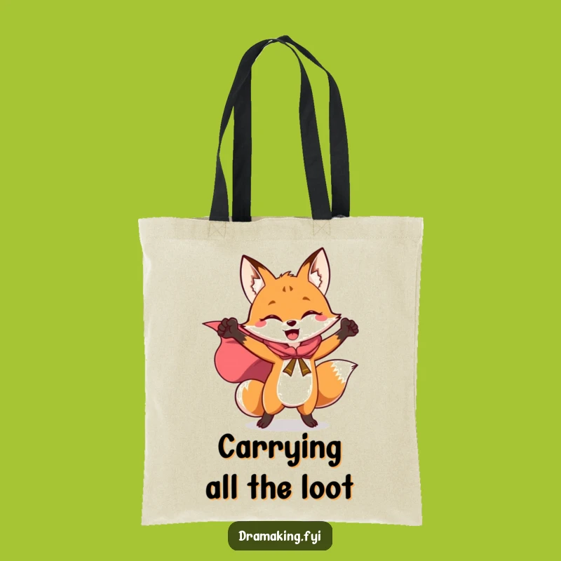 Funny Hero Fox Cape Tote Bag - Carry Your Victories in Style