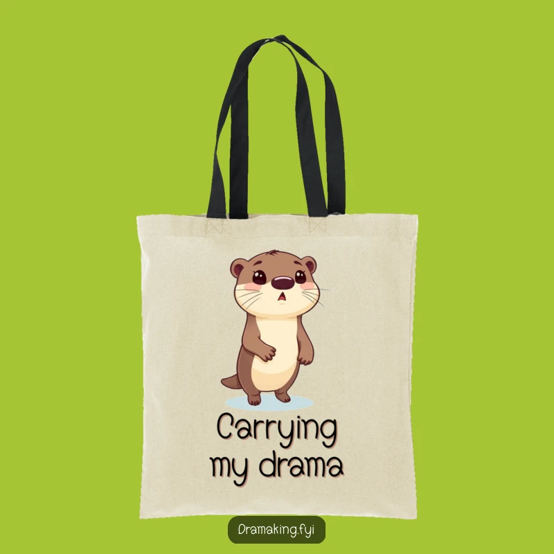 Funny Otter Pose Tote Bag: Carry Your Drama with this Quirky Animal Accessory