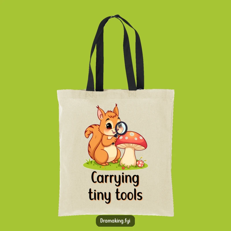 Funny Squirrel Explorer Tote Bag: Carry Your Discoveries in Style!