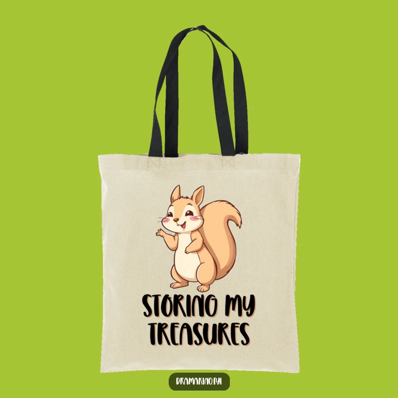 Funny Squirrel Pose Tote Bag - Hilarious Fluffy Tail Carryall for Everyday Fun
