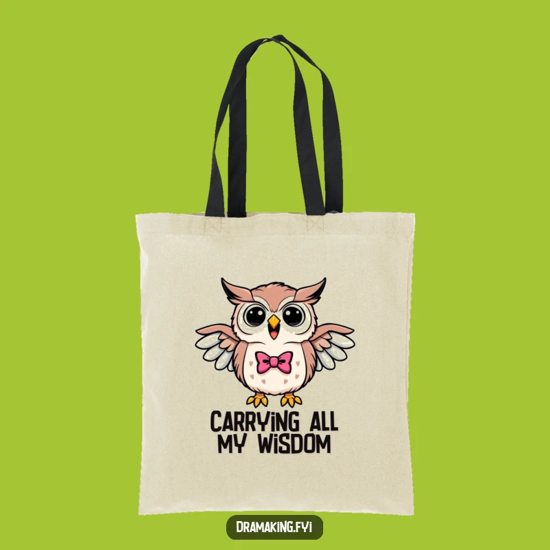Funny Triumphant Owl Bowtie Tote Bag - Chic & Hilarious Accessory