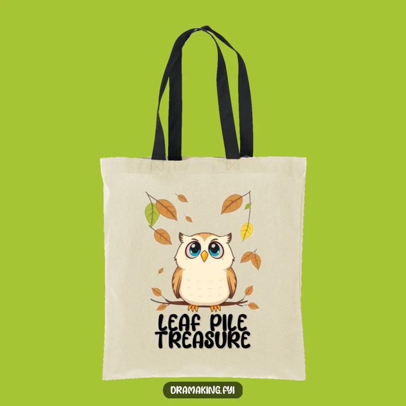 Funny Owl Leaf Surprise Tote: Carry Your Essentials with Humor